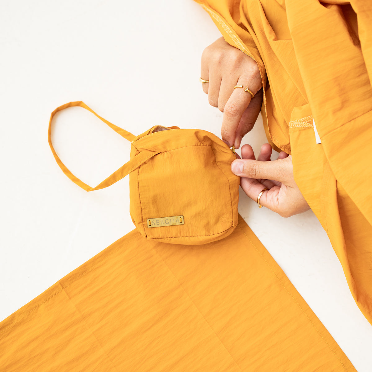 SAFFRON POCKET PRAYER SET.